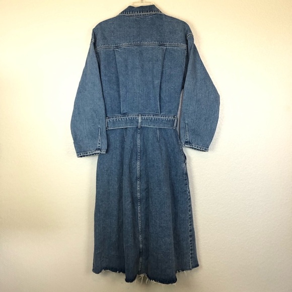 Citizens of Humanity Denim Midi Sample Dress Gema with Belt size 4 Rare NWOT - Picture 4 of 8